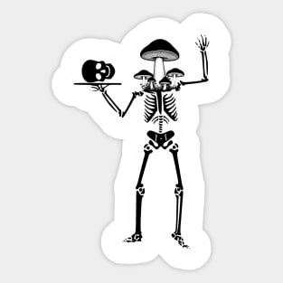 Mushroom Skeleton Skull Trippy Sticker